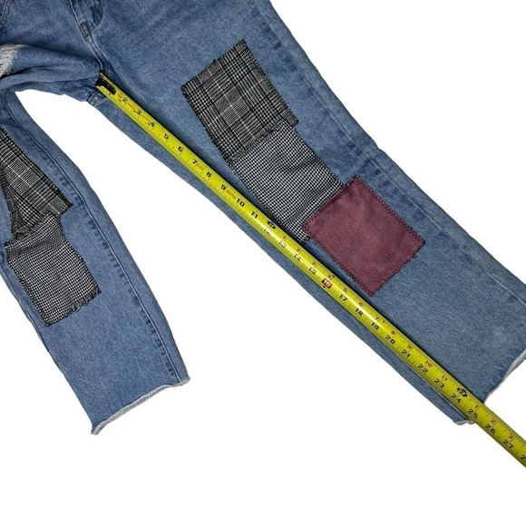 POL (Anthropologie) Patchwork Light Wash Ankle Jeans Size Small - Picture 7 of 14